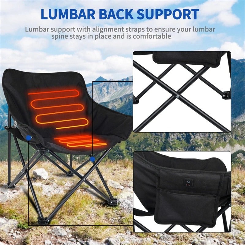 Wholesale Heated Camping Chair MOQ 500 OEM Custom Factory Price for Outdoor Market