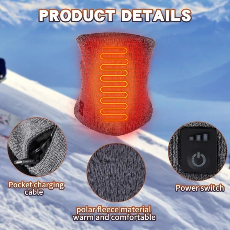 Wholesale Heated Winter Scarf MOQ 500 OEM Custom Factory Price Neck Protection