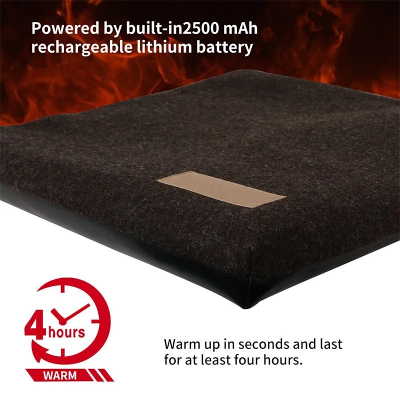 Wool Heated Seat Cushion for Comfortable and Warm Portable Seating Factory Wholesale