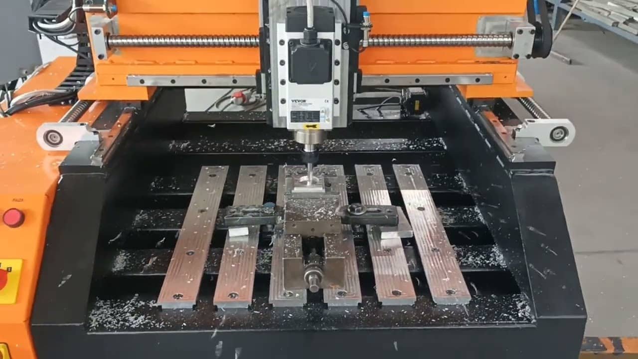 CNC milling machine fabricating steel mold for heated gloves at Dr. Warm