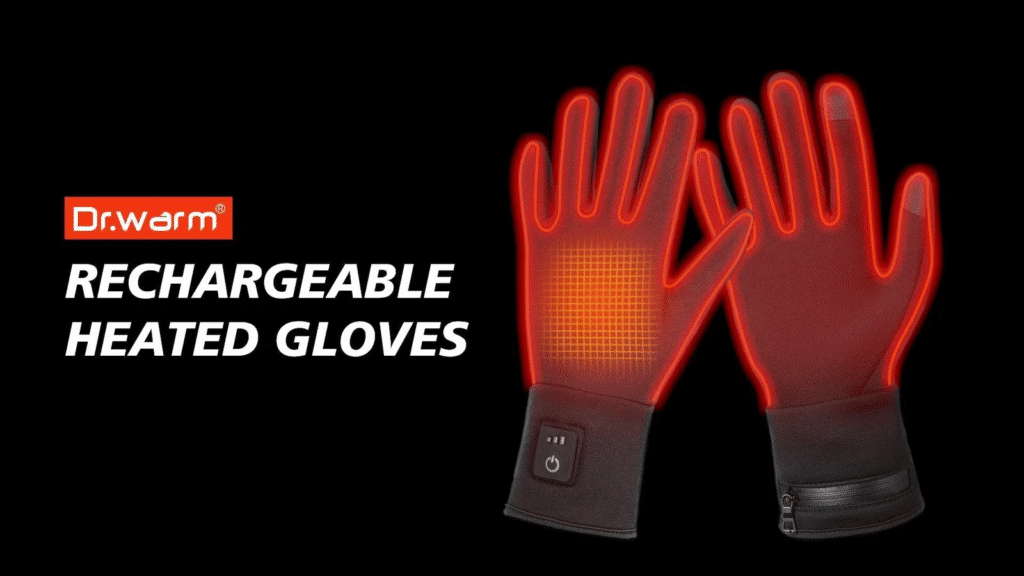 Heated gloves with rechargeable batteries