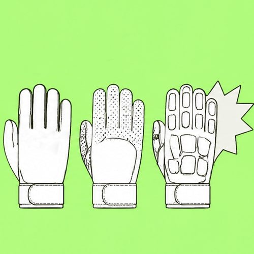 Three customizable heated glove styles showing different materials, textures, and protective designs