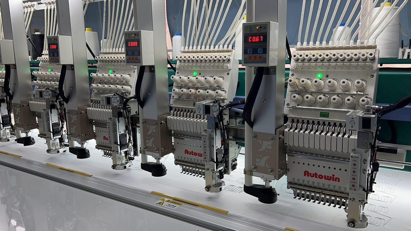 Automated embroidery line in the heated products factory