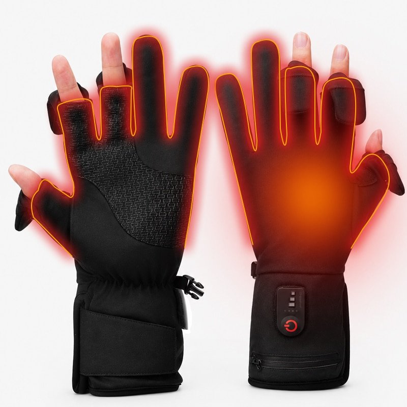 Custom Logo Waterproof Zipper Cuff Heated Gloves Ski GLOVES Snowboard Mittens with Durable Electric Heating Mittens (复制)