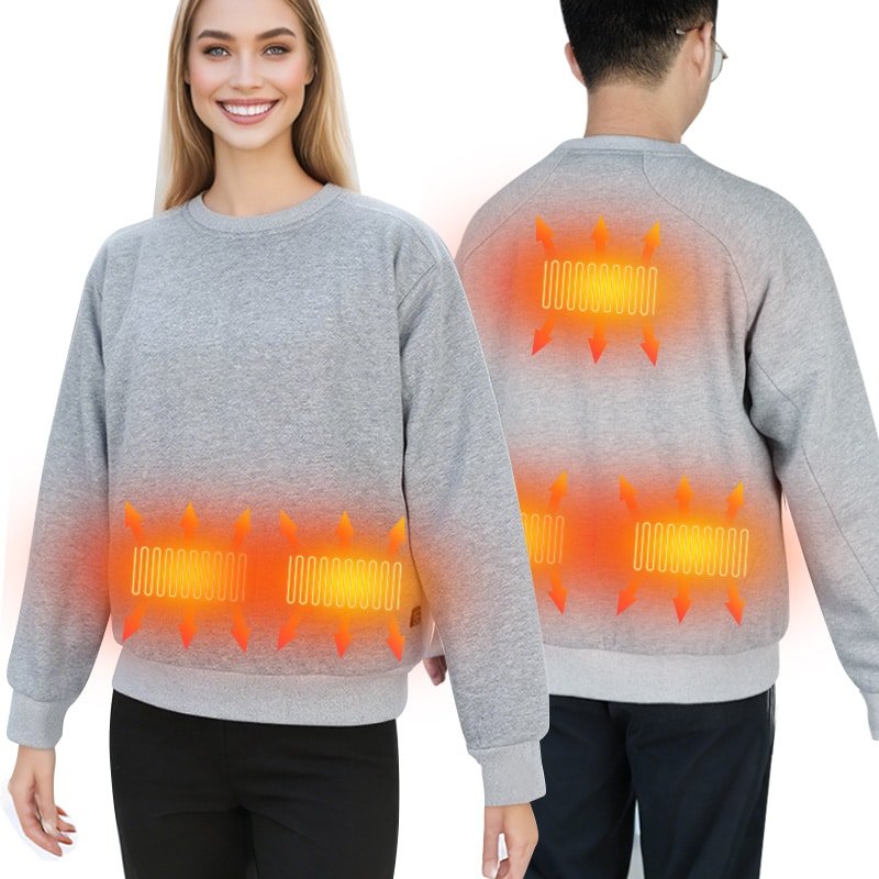 5-Zone USB Heated Sweatshirt with 3 Heat Settings