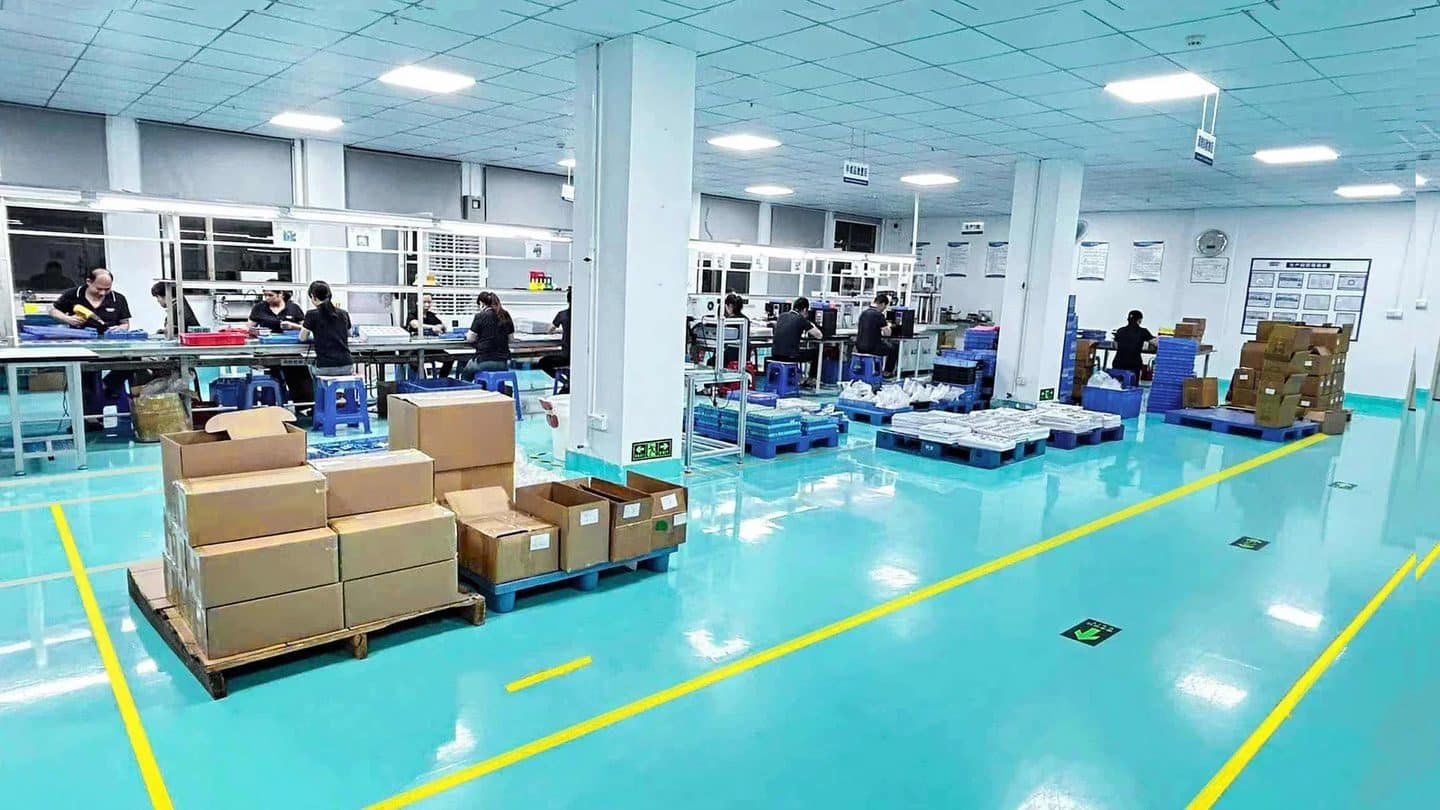 Inside the Dr. Warm heated products manufacturing facility in Dongguan, China